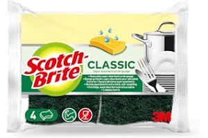 Scotch-Brite Klassisk Salvadita slipsvamp – 4-pack – superabsorberande cellulosa – för intensiv användning i kök och svår rengöring