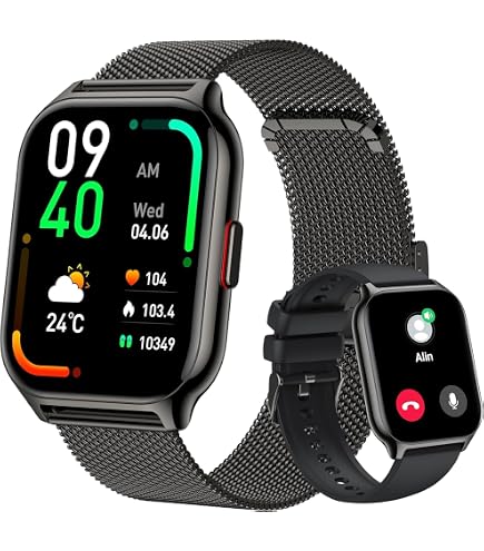 Blueshaweu Onetuo, pellicola protettiva compatibile con smartwatch Popglory da 1,85 pollici, HD trasparente, flessibile, in TPU per smartwatch Popglory P66 (3 pezzi