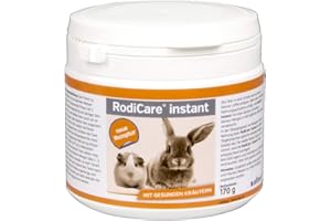 ALFAVET RodiCare instant opakowanie 170 g: 170 g pełnoporcjowa karma dla królików miniaturowych, świnek morskich, koszatniczek i szynszyli Popping ze zdrowymi ziołami