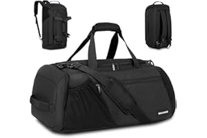 BECOJADDE Sporttasche Herren 40L Groß Sporttaschen Reiserucksack Mehrere Taschen Rucksack mit Schuhfach Nassfach Wasserdicht für Schulter und Hand Trainingstaschen Weekender Tasche Sports Bags