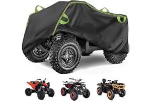‎ALOUWEEKUKY Quad Abdeckplane - alouweekuky, 210D Oxford XXXL Wasserdicht Quad ATV Abdeckplane Fahrzeug Abdeckung mit Winddichte und Reflektionsstreifen Schutz vor UV, Regen, Schnee und Staub 256 x 110 x 120cm
