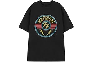 Foo Fighters Mens T-Shirt | Lightning OR Chrome Option | Graphic Tee for Music Fans | Rock Band Official Merchandise | Alternative Music Apparel | Concert Wear for Men