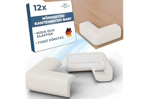 Hoffenbach 12x Hörnskydd Kantenskydd Baby – Självhäftande Bordkantsskydd – Stötskydd för Bebisar & Barn – Mjukt Gummi Hörnskydd för Bord, Möbler & Hörn – Corner Protector –