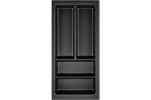 Orga-Box Portaposate Junker Slim 225 x 476 mm grigio lava con struttura perla per 30 cm armadi inserto per cassetti da cucina SO SLIM