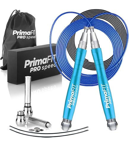 PROIRON Corde à Sauter Lestée 7 Mm 200 G Amovible - Speed Rope Réglable 3 M, Fitness, Boxe, Crossfit, Perte De Poids