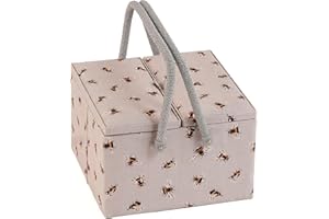 Hobby Gift Exclusif Grande boîte de rangement pour travaux manuels à double couvercle, 25 x 25 x 17 cm, Abeilles, MRLTLE