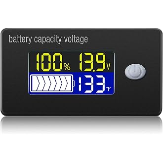 amiciSense DC 10-100V Battery Capacity Indicator, Batte...