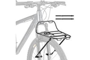 Portapacchi anteriore per bicicletta – Portapacchi anteriore per bicicletta con montanti – Rack per pizza in alluminio per montaggio frontale per mountain bike, gravelbike e bici da tour