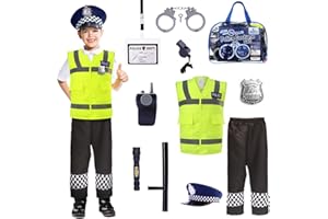 Cheerful Children Toys Police Costume Kids - 3-5 Kids Police Costume, Children Police Costume, Police Officer Costume Kids - Kids Dress Up Costumes - Fancy Dress Kids - Kids Fancy Dress - Police Vest