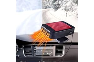 COMBLU Tragbare Auto-Heizungsentfroster, 12 V Auto-Heizungen, Lüfter, Entnebeler, 2-in-1-Modi, Heizung und Kühlung für schnelles Aufheizen, Abtauen, Entnebeler und Auto-Windschutzscheibenventilator,