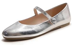 Feversole Women's Mary Jane Fashion，Scarpe Basse Classiche da Donna Décolleté Eleganti Mary Jane con Fibbia Morbida Scarpe da Ballo per Velvet per Donna