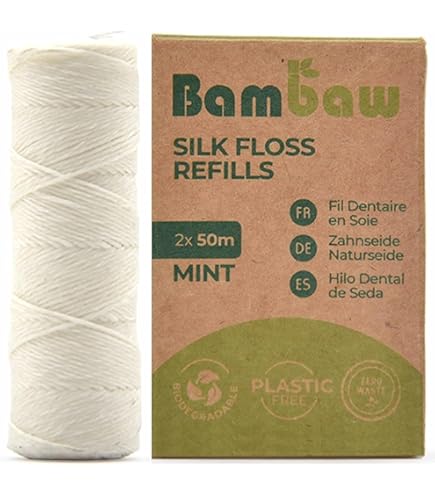 Aazon.co : Biodegradable Int Dental Tooth Lace Floss With Refillable - View #6