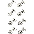 4-YOU Stainless Steel Soft Close Hydraulic Clip on Concealed Hinges for Half Overlay Door 8 Degree Crank | Suitable for Cabinet Doors from 14 mm to 22 mm Thickness (Pack of 4 Pairs)