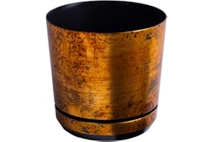KORAD Blumentopf/Übertopf Rost 26 cm - Pflanzkübel aus Hochwertiger Kunststoff - Dekorativer Topf für Pflanzen