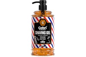 G GABRI Gabri Professional Gold Touch Transparent Shaving Gel 1000 ml - Experiencia De Afeitado Suave e Hidratante - Fresh Active Easy, Refreshing