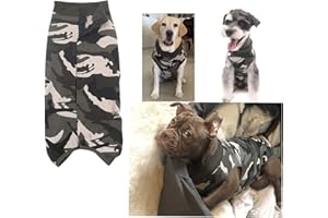 Komate Body für Hunde Nach op Recovery Suit Hund Anzug nach Chirurgie Bauchwunden Schutz Hautkrankheiten Haustiere Katzen Welpe Medizinische Chirurgische Kleidung Verhindern Lecken (M, Camouflage)