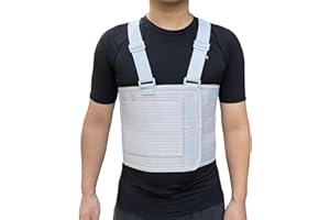 JEELATHY Rib Injury Chest Binder Brace for Cracked Ribs - Elastic Rib Support Belt for Men and Women - Chest Compression Wrap for Bruised, Fractured or Dislocated Ribs Protection (Large ( Fits 41” - 51” ))