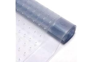 CAPRICAN Vinyl Heavy Duty Clear Plastic Carpet Protector Roll – Waterproof, Anti-Slip Carpet Runner for Home Floor Protector, Office, Hallway, Kitchen & Household Essentials (5ft x 27)