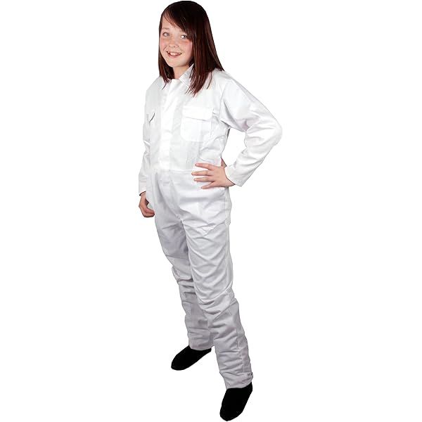 kids white boiler suit