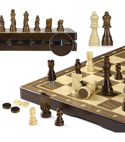 Chess Board Abio Schachspiel KÖNIG Gross | 44x44cm Produktbild-Vorschau 3
