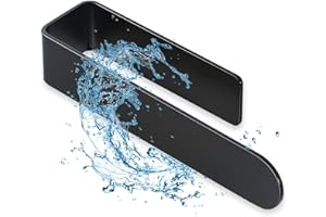 FOANLERCK Portasciugamani senza foratura, 22 cm, in acciaio inox 304, colore nero, da cucina, da parete, senza foratura, per bagno, autoadesivo