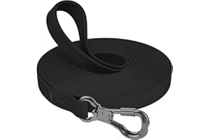 X XBEN Correa Perro Adiestramiento, 15M Correa Impermeable para Perro con Gancho Bloqueable, Correa de Adiestramiento para Perros Grande y Pequeño o Mascotas, Correa Perro Larg para Nadar, y Acampar