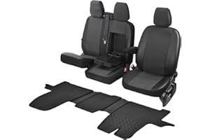 ‎Z4L Passgenaue Sitzbezüge Viva und Gummifußmatten kompatibel mit Ford Transit ab 2014 - EIN Set