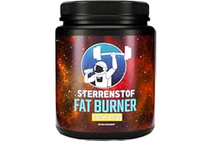 ‎STERRENSTOF Sterrenstof Fat Burner – Frische Zitrone – Fettverbrenner Appetitzügler mit L-Carnitin, L-Tyrosin, L-Theanin, Grüntee-Extrakt, Koffein – Schnell abnehmen, Fatburner, Diät, 300 g Pulver, 50 Portionen