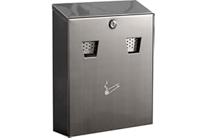 BEAUMONT Cenicero - Acero inoxidable - Montado en la pared