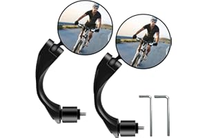 QKTYB 2 Pcs Bicycle Mirror, 360° Adjustable Bike Rearview Mirror for Handlebars, HD Wide Angle Bike Mirror for Mountain Bikes, Road Bikes
