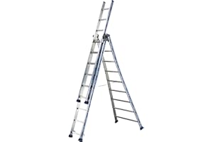 TUBESCA COMABI Tubesca - Echelle transformable 3 plans 8+8+8 échelons Haut. d'accès maxi 6,07m - PLATINIUM