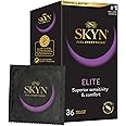 SKYN Elite Condoms Pack of 36 / Skynfeel Latex Free Condoms for Men, Regular Size Condoms, Ultra-Thin & Soft Condoms, Smooth Straight Shape, 53mm Wide
