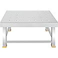 Priya Stainless Steel Stool, Table For Kitchen,Office, Home,Furniture And Outdoor Size Medium - Silver - 9X13.5X7 Inch
