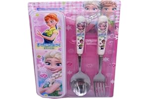 YOIMCKAY Juego de cubiertos de acero inoxidable Princess,juego de cubiertos de acero inoxidable Anime,tenedor,cuchara para cubiertos para uso en el hogar y la escuela, uego de cubiertos portátil para viajes