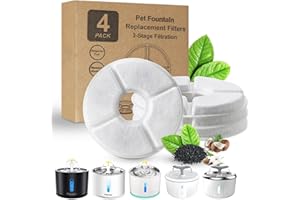 Parner Ersatzfilter für Katzenbrunnen, gesunde und hygienische Filter für Haustier Wasserspender. (4 Packs)