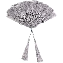 Glarks 100 Nappe In Seta Per Artigianato – Lunghezza 12-13 Cm, Con Passante, Per Gioielli E Decorazioni Fai-da-te