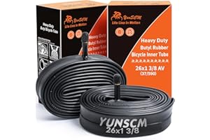 YunSCM 2PCS 35/37-590 26 pollice Camere d'aria 26x1 3/8 AV32mm Valve Compatibile 26 pollice bike Camere d'aria