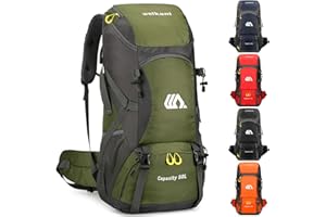 Favuit Hiking Backpack, 50L Lightweight Camping Rucksack Foldable Travel Daypack for Men Women Trekking Walking Climbing Touring Outdoor Adventures