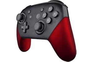 eXtremeRate Coque Poignée Grip de Remplacement pour Nintendo Switch Pro Manette, Coque Remplacement de Poignée Grip pour Manette Switch Pro, Coque de Poignée Grip Customisé Rouge