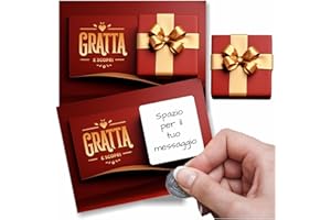 GHIBLI 24 Biglietti Gratta e Vinci Personalizzati per Feste, Compleanni, Natale, Matrimoni. Idea originale per Regali a Dipendenti, Parenti e Amici. Offerte Sconti Omaggi a Clienti con Sorpresa Made in Italy