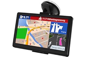 Jimwey GPS Navigationsgerät für Auto 2024 LKW Navi 7 Zoll Navigation für Auto PKW KFZ mit Europa UK 52 Karten, Lebenslang Kostenloses Kartenupdate, POI, Blitzerwarnung, Sprachführung Fahrspurassistent