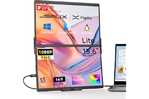 JSAUX FlipGo Lite 15,6" Dubbel Bärbar Skärmförlängare, 1080P Trippel