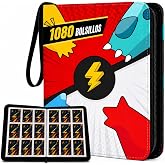 Album Cards for Pokemon - 1080 Cards, 60 Pages and 9 Pockets - Large Card Binder with Zipper - TCG Card Binder with Waterproo