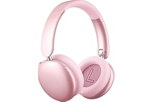 Wentronic Y06 Noise Cancelling Headphones,58H Playtime and 5 EQ Music Modes Wireless Over Ear Bluetooth Headphones with Microphone,Lossless Audio,Multipoint Connection,Foldable,Lightweight,Pink