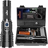 Shadowhawk Taschenlampe LED Aufladbar Extrem Hell, 20000 Lumen Taschenlampen Batteriebetrieben USB, XHM77.2 Taktische Taschen