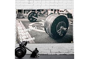 RALSPEC Be Stronger Home Gym Flag Banner Poster 60 cm x 90 cm Garage Bodybuilding Motivation Muscle