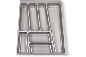 ORGA-BOX II Besteckeinsatz für Nobilia 45er Schublade bis 07/2012 (462 x 355 mm BITTE MESSEN SIE IHR SCHUBLADENINNENMAß!) silbergrau