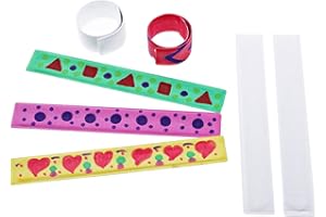 mia mai Buttons Bransoletki zatrzaskowe do malowania (20 sztuk, metalowa bransoletka z powłoką z materiału) – upominek dla dzieci (20 sztuk)