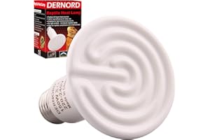 Dernord Lámpara de calor para reptiles, 150 W, lámpara de calor de tortuga, bombilla emisora de calor de cerámica, para terrario, vivarium barbudo, dragón, lagarto, cría de 220 V E27, color blanco