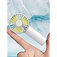 JISULIFE Mini Fan Battery Operated Handheld with 2000 mAh Battery or USB Powered Personal,3 Speeds Enhanced Airflow, Rechargeable Quiet Pocket for Home,Outdoor-White